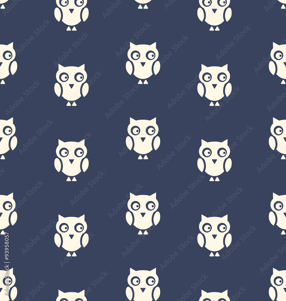 Seamless Pattern with Bird Owl for Halloween Seamless Pattern with Bird Owl for Halloween