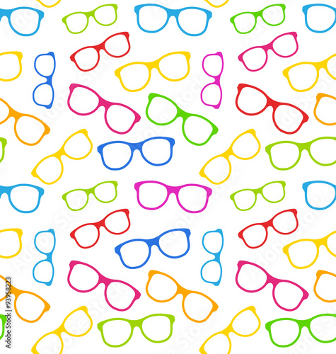 Seamless Texture with Colorful Eyeglasses