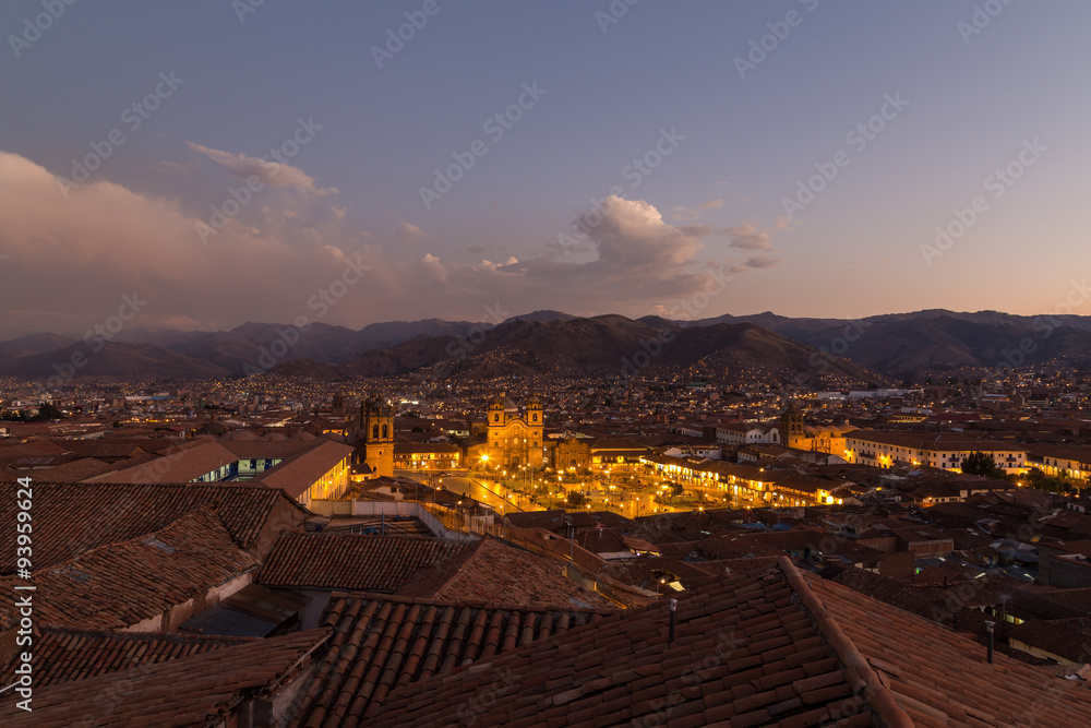 View of Plaza de Armas in Cusco
