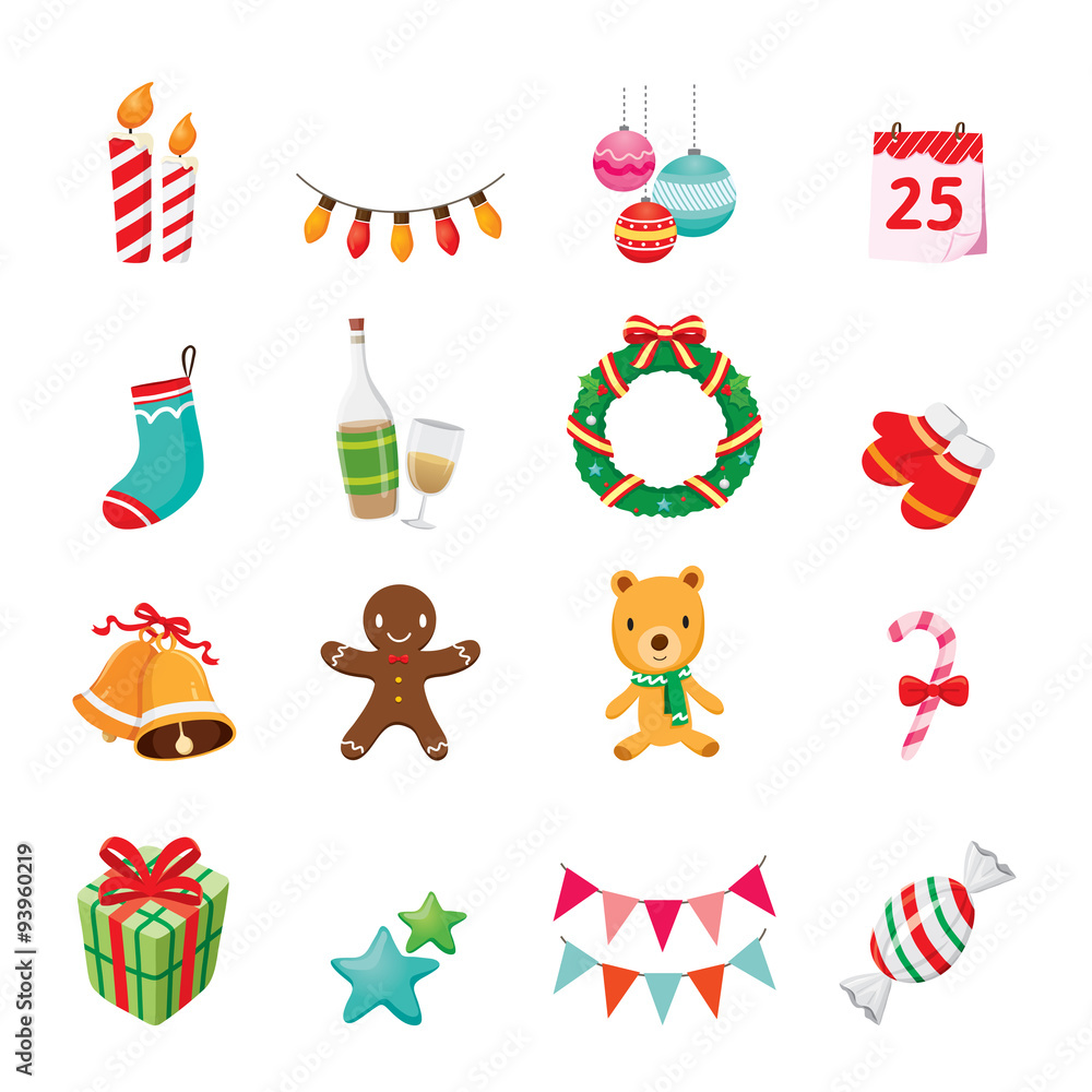 Christmas Ornaments Icons Set, Merry Christmas, Xmas, Happy New Year, Objects, Animals, Festive, Celebrations Christmas Ornaments Icons Set, Merry Christmas, Xmas, Happy New Year, Objects, Animals, Festive, Celebrations