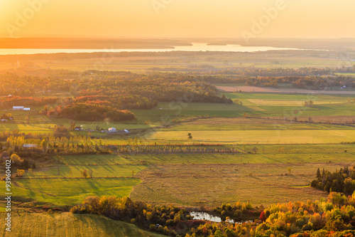 Panoramic view of Eardley Escarpment in the fall