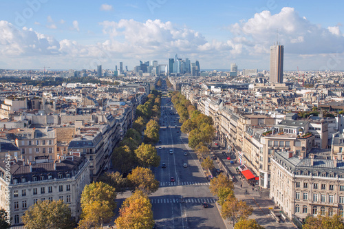 Spectacular Parisian cityscape overlooking La Defence