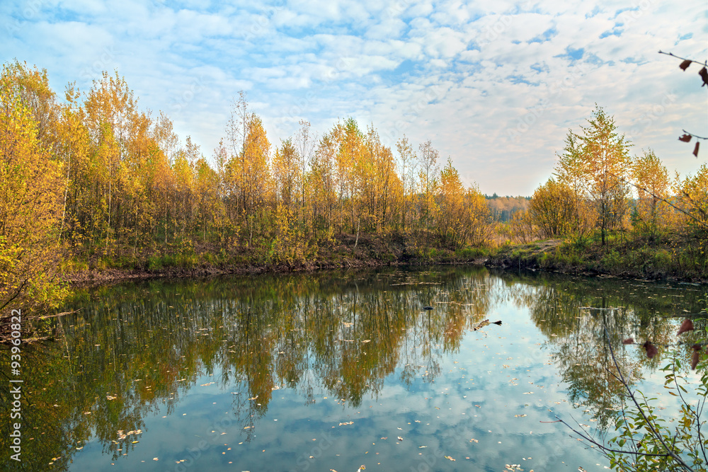 Lake Panino (Krugloe) in the forest near Balashikha. Moscow Region, Russia. Lake Panino (Krugloe) in the forest near Balashikha. Moscow Region, Russia.