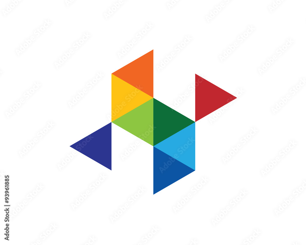 abstract position of colored triangle abstract position of colored triangle