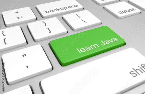 Learn Java key on a computer keyboard for learning to code and build web pages