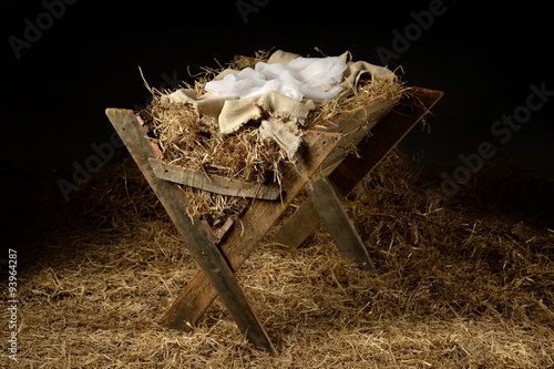 Old Manger with Soft Clothes photo