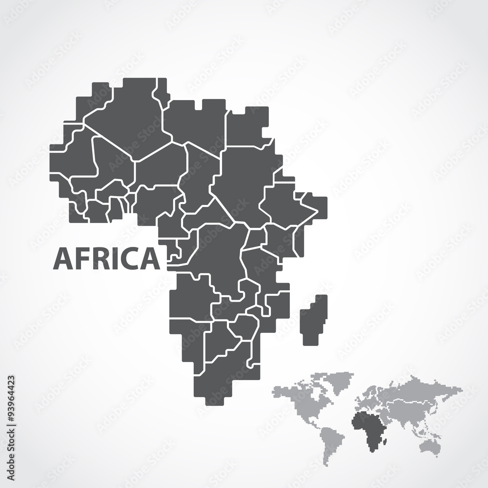 Fototapeta premium mapa afryki