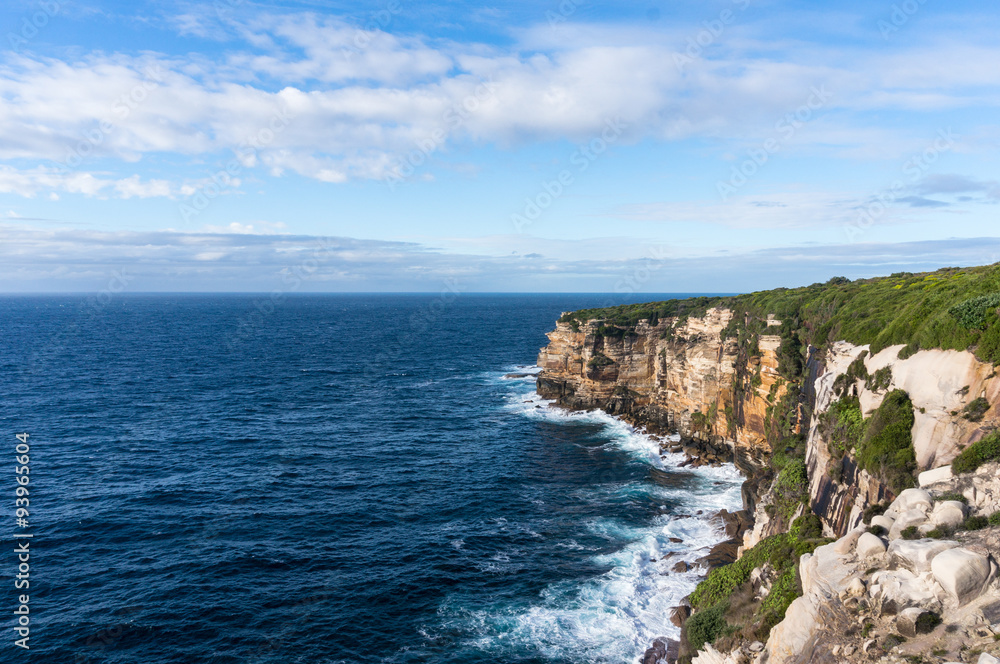 Pacific Ocean Australian cliff coastline. Pacific Ocean Australian cliff coastline.
