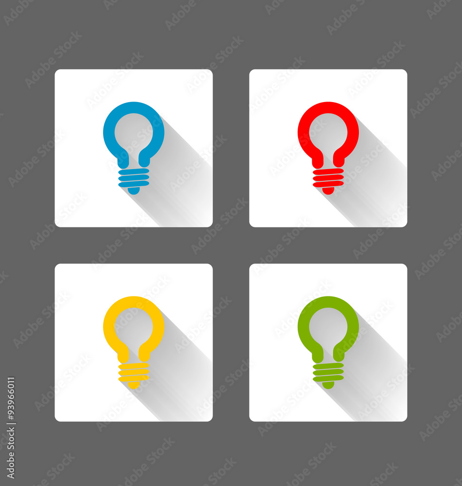 Light bulb icons Light bulb icons