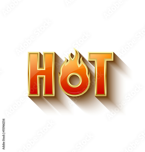Glossy hot lettering