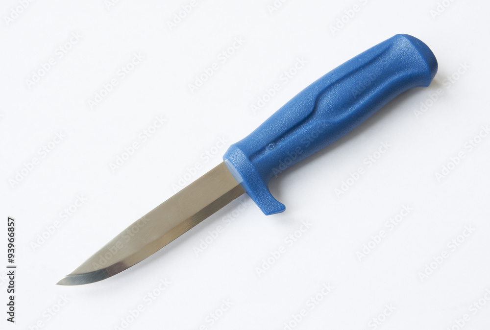 Sharp knife with blue handle Sharp knife with blue handle