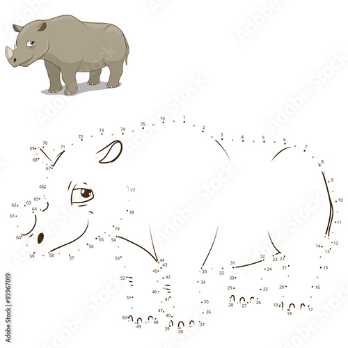 Connect the dots to draw animal educational game