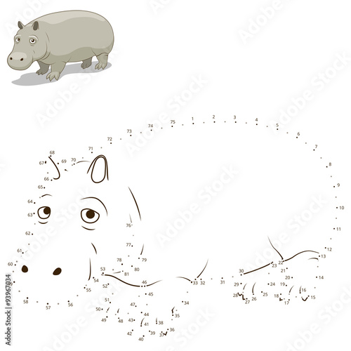 Connect the dots to draw animal educational game 