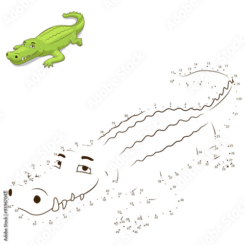 Connect the dots to draw animal educational game