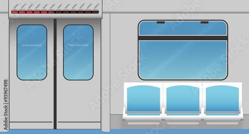Metro train interior