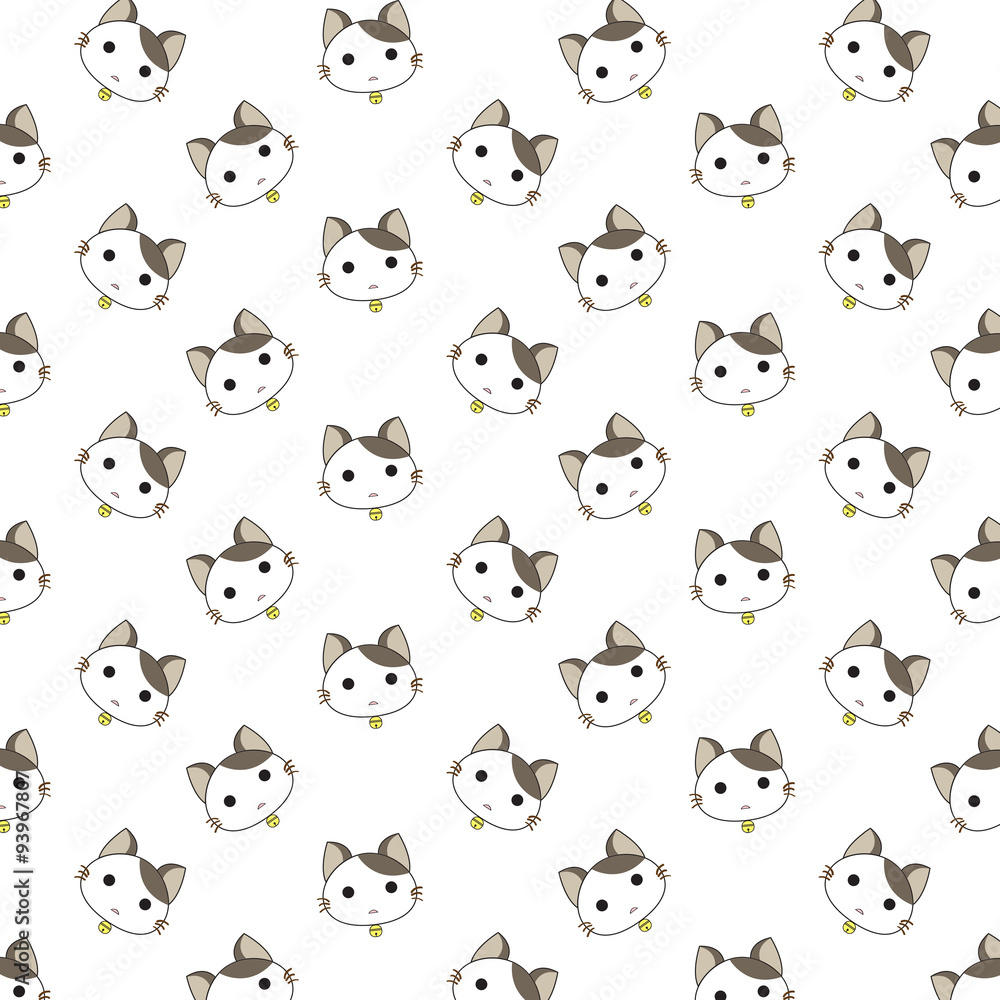 Cute Cartoon Cats Pattern. Cute Cartoon Cats Pattern.