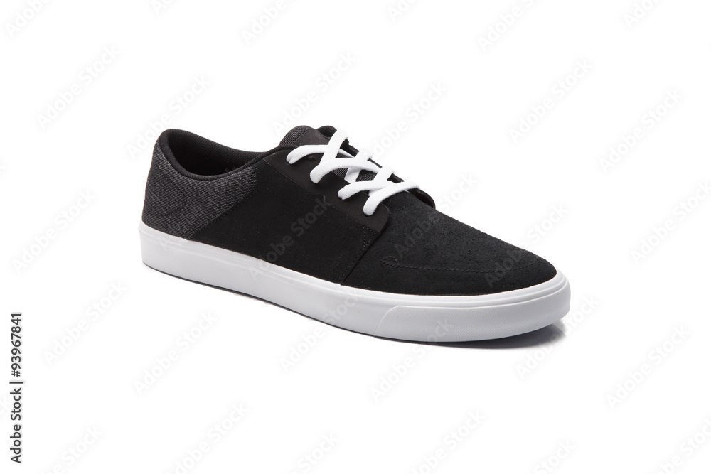 Black Sneakers on White Background Black Sneakers on White Background