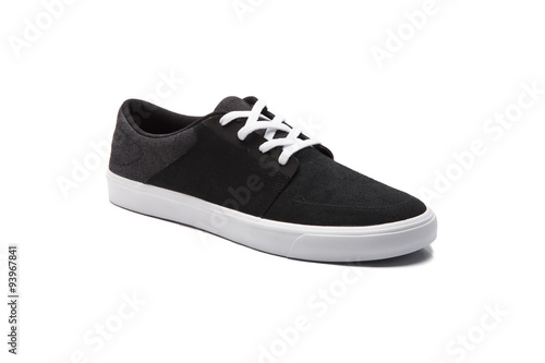 Black Sneakers on White Background