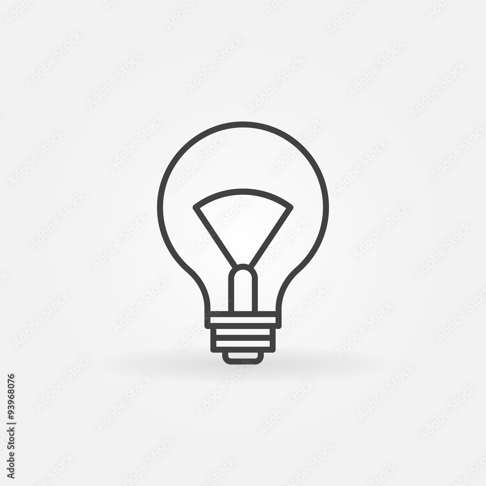 Lightbulb linear icon Lightbulb linear icon