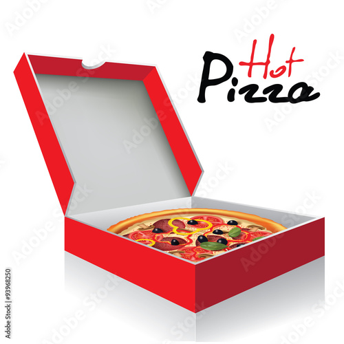 Pizza in cardboard