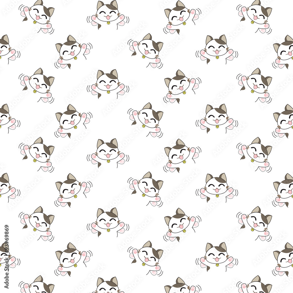 Cute Cartoon Cats Pattern. Cute Cartoon Cats Pattern.