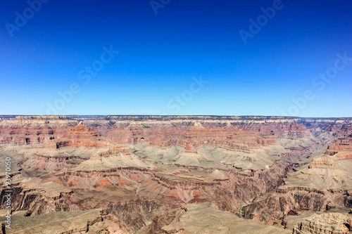 Grand Canyon with blue clear sky. © stigmatize