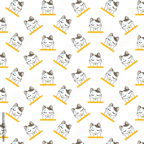 Cute Cartoon Cats Pattern.