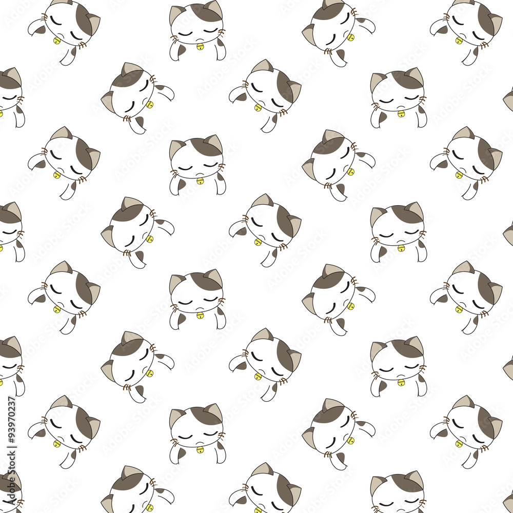 Cute Cartoon Cats Pattern. Cute Cartoon Cats Pattern.