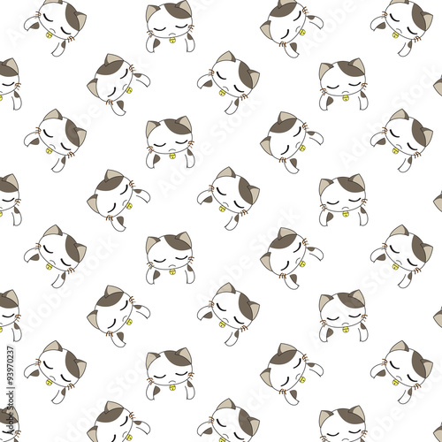 Cute Cartoon Cats Pattern.