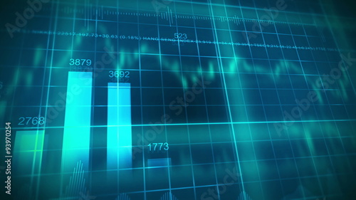 4k Financial Data Animation.