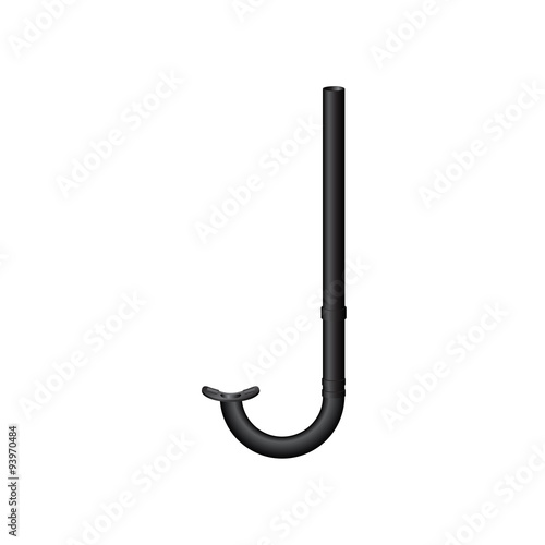 Diving snorkel in black design