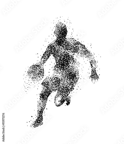 basketball player, silhouette