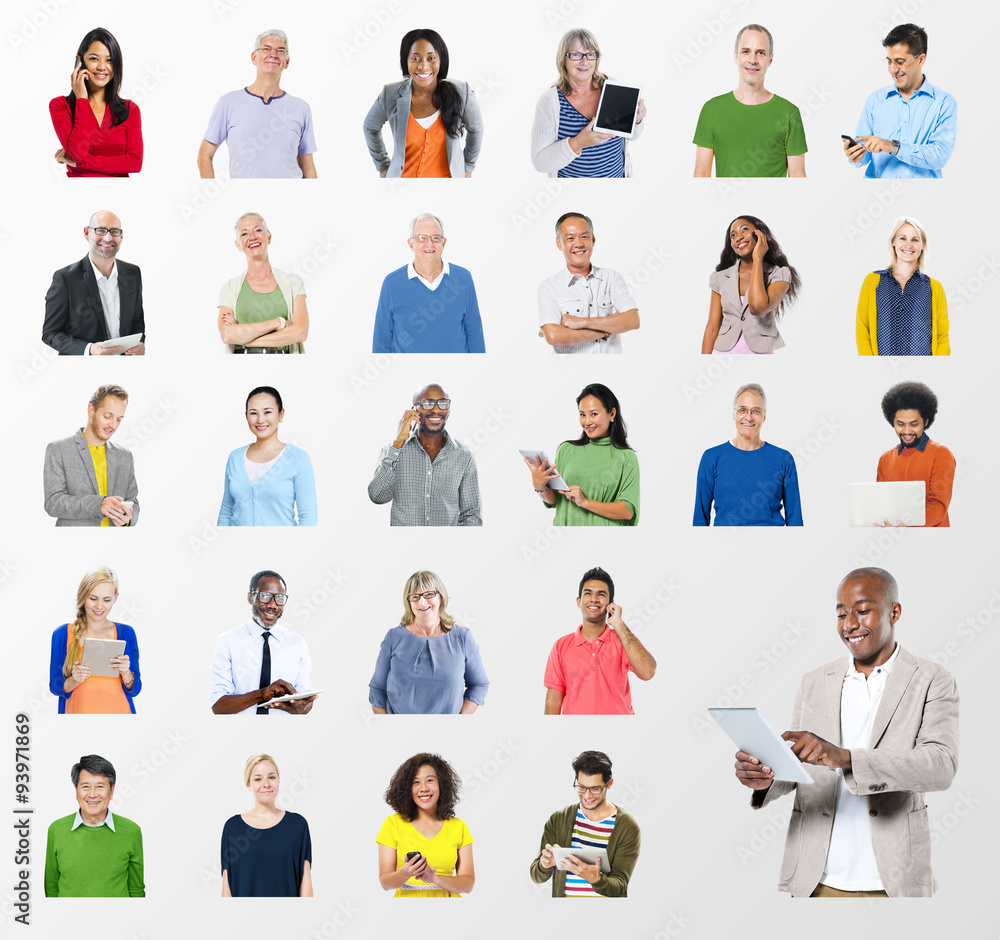 Diverse People Global Communications Technology Concept Diverse People Global Communications Technology Concept