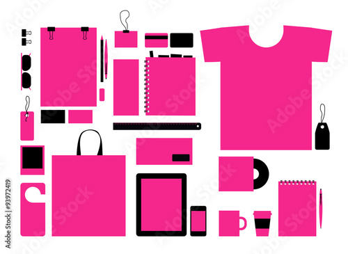 Corporate flat identity mock-up template for your design