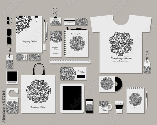 Corporate flat identity mock-up template for your design