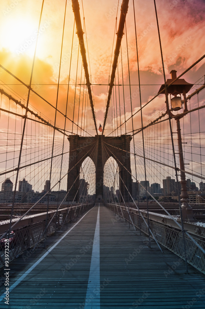 Fototapeta premium Brooklyn bridge, New York, USA