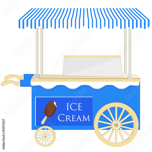 Ice cream blue cart