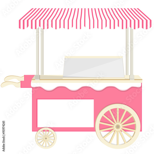 Ice cream pink cart