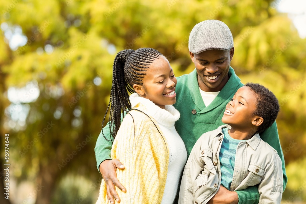 Portrait of a young smiling family Portrait of a young smiling family