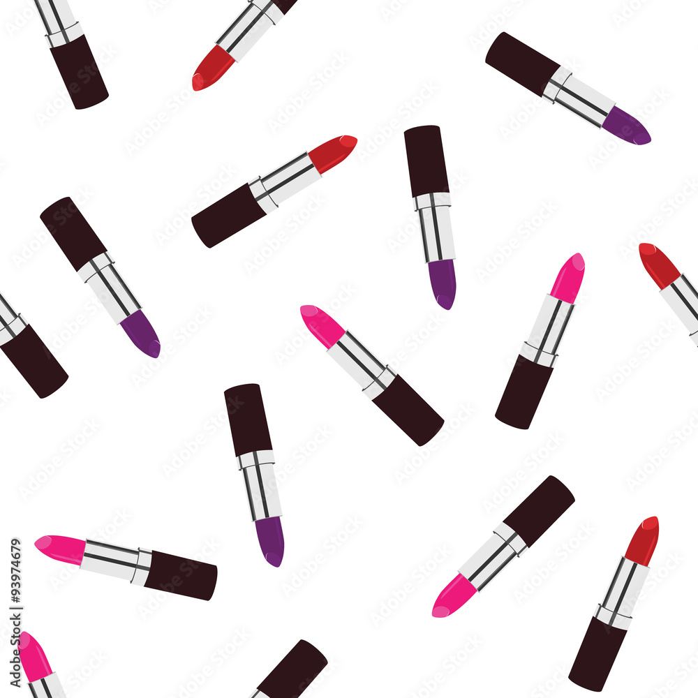 Obraz premium Seamless pattern with lipstck