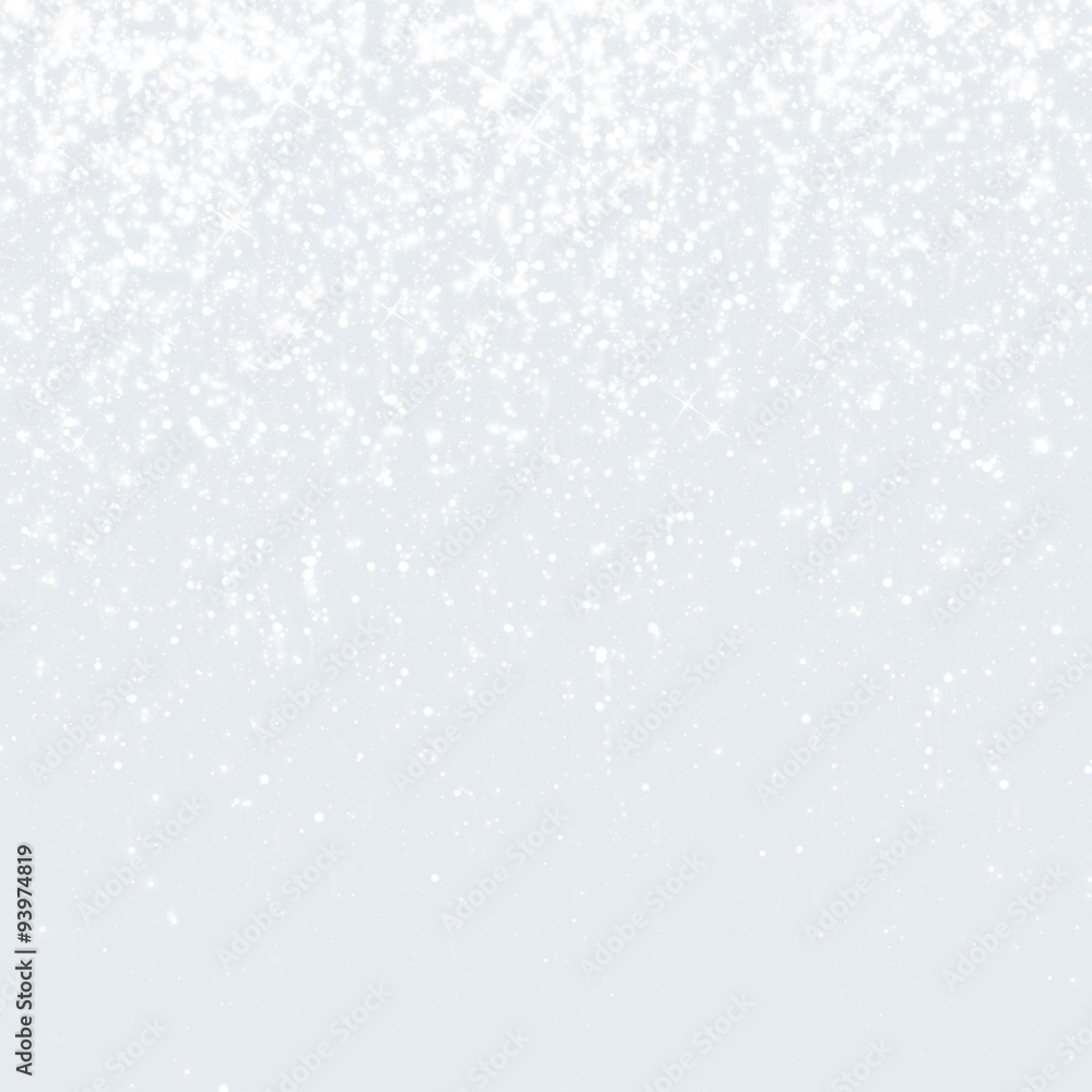 White sparkling texture of snowflakes