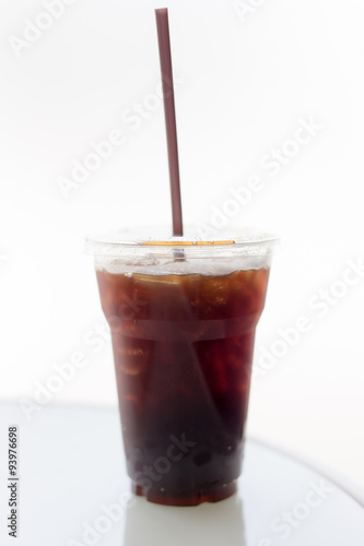 ice coffee on white background