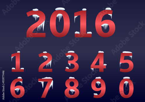 Red number set 