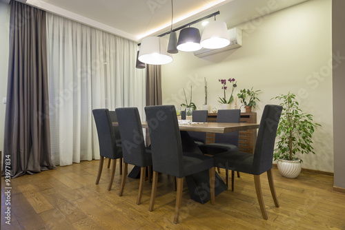 Dining room interior in modern apartment © interiorphoto