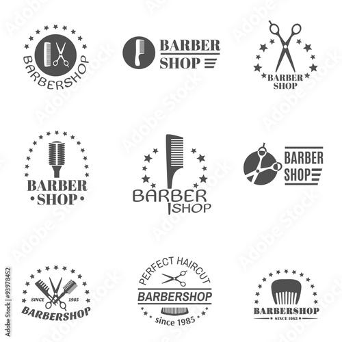 Barber Shop Label Set