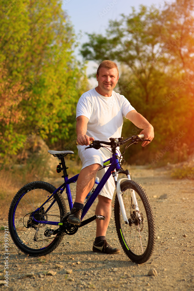 Mountain Bike cyclist riding outdoor Mountain Bike cyclist riding outdoor