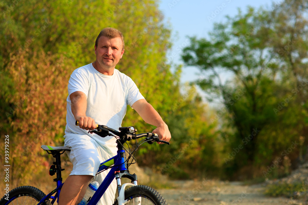 Mountain Bike cyclist riding outdoor Mountain Bike cyclist riding outdoor
