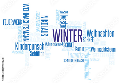 Winter Typografie Wolke