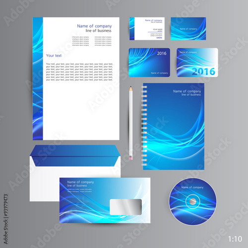 Blue abstract identity