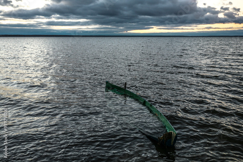 The boat flooded